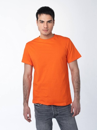 Оранжевая мужская футболка оптом - Оранжевая мужская футболка оптом