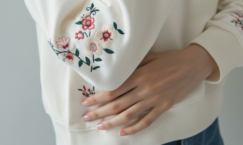 вышивка логотипа на одежде