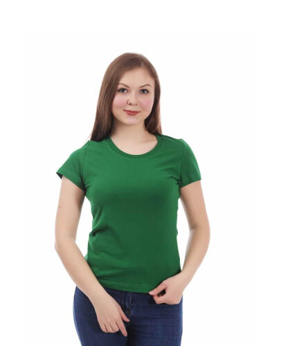 Светло-зелёная женская футболка с лайкрой