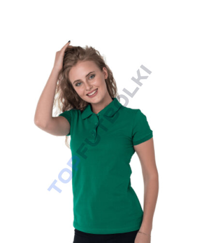 Светло-зелёная рубашка ПОЛО женская оптом - Светло-зелёная рубашка ПОЛО женская оптом