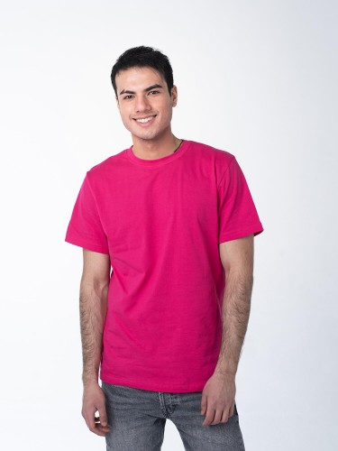 Розовая (фуксия) мужская футболка оптом - Розовая (фуксия) мужская футболка оптом
